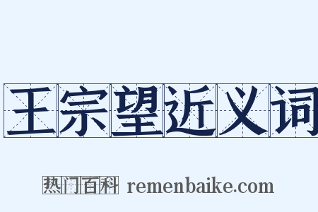 王宗望近义词是什么意思的图片